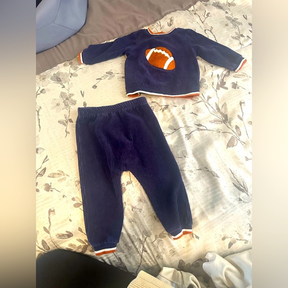 Little Me Football Star Velour Pant Set - Picture 1 of 4